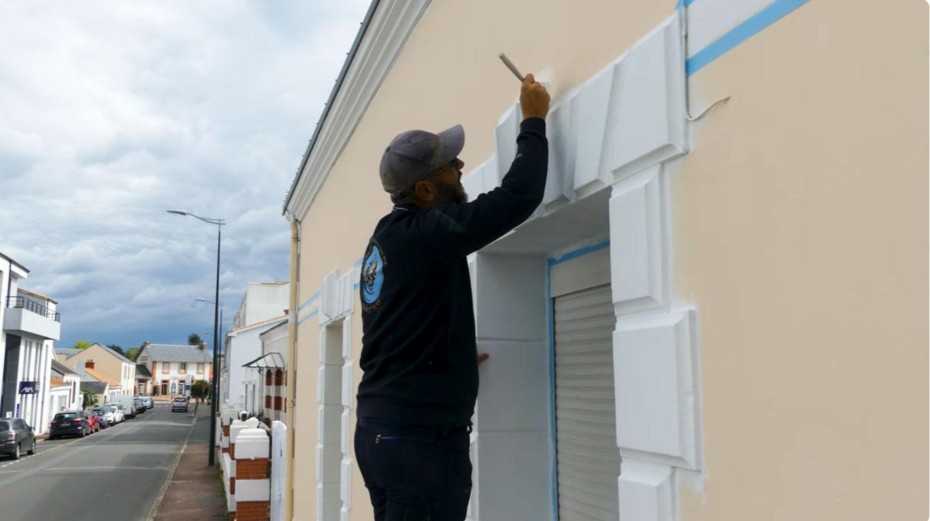 peinture façade bicolore Vendée